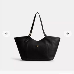 Coach Gramercy tote - new with tags. Black leather and gold.